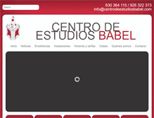 Tablet Screenshot of centrodeestudiosbabel.com